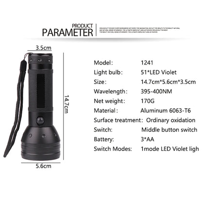 100 LED UV Flashlight 395NM – Black Light Torch for Dog Urine, Pet Stains & Bed Bug Detection