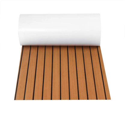 Self-Adhesive EVA Foam Teak Decking – Faux Marine Flooring Boat Floor Mat 600x2400x6mm