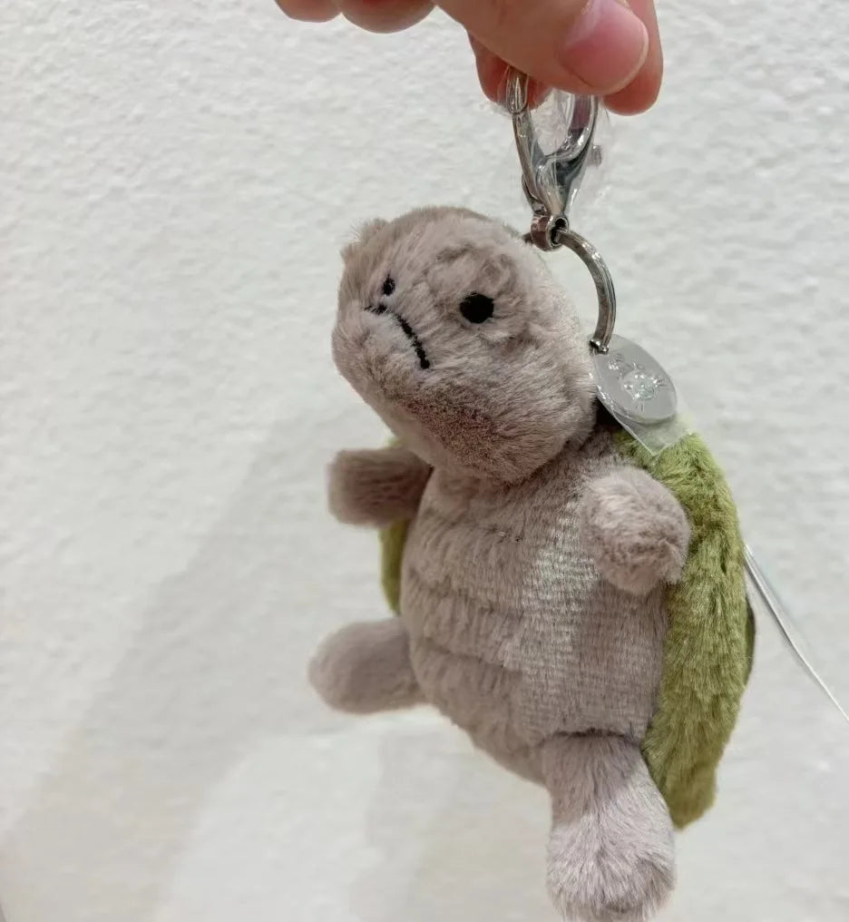 Jellycat Mr. Timmy Turtle Keychain – Cute Plush Pendant for Bags, Baby Doll Gift, Turtle Toy Key Ring