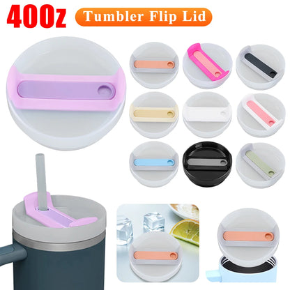 40oz Stanley Tumbler Lid Replacement — Spill-Proof Flip Straw Cap for Water & Coffee