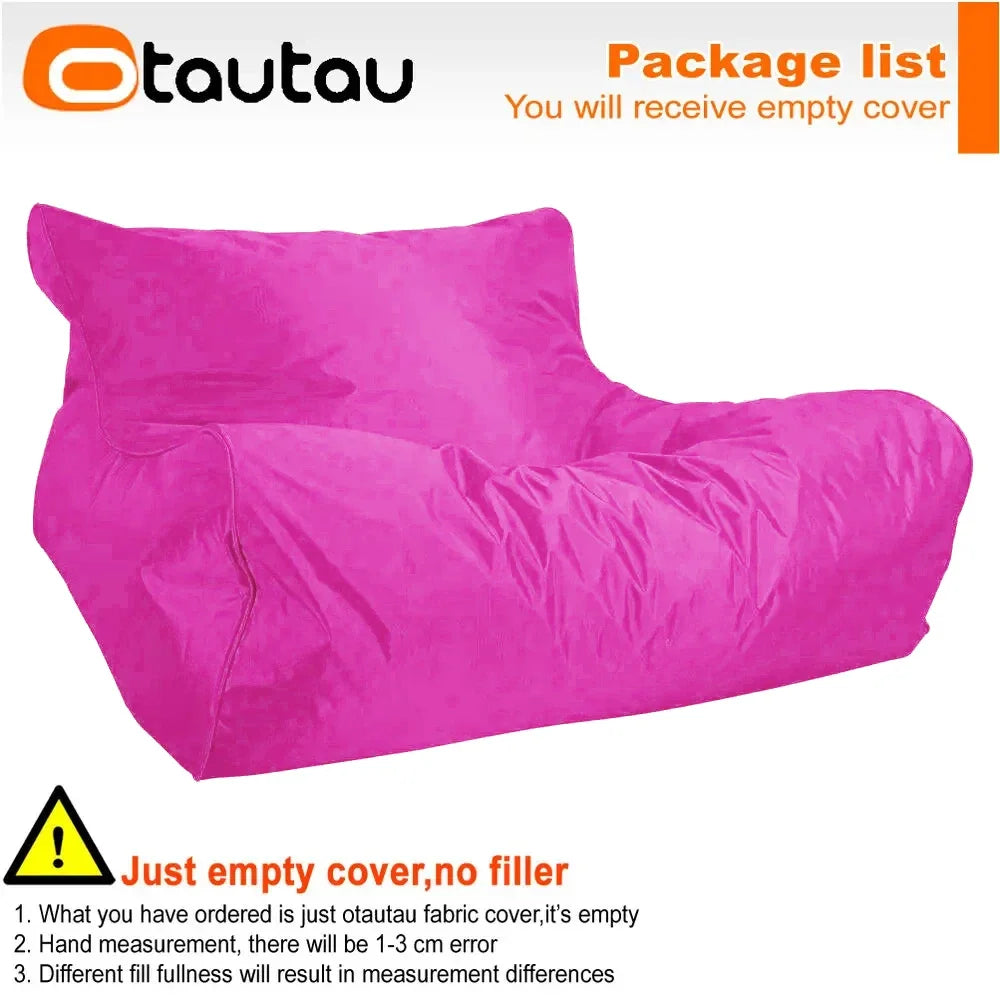 OTAUTAU Waterproof Floating Bean Bag Lounger Cover – Swimming Pool Sofa Bed Pouf, No Filler Chaise Lounge Recliner Puff SF019