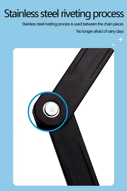 Folding Bicycle Chain Lock – Portable Anti-Theft E-Bike Cable Padlock, Compact Safety Lock for Bikes