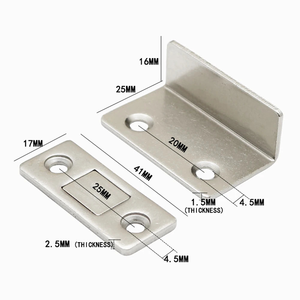 1-10PCS Strong Magnetic Cabinet Catches - Door Stops Hidden Door Closer with Screw - for Closet, Cupboard, Furniture Hardware - Secure Closure