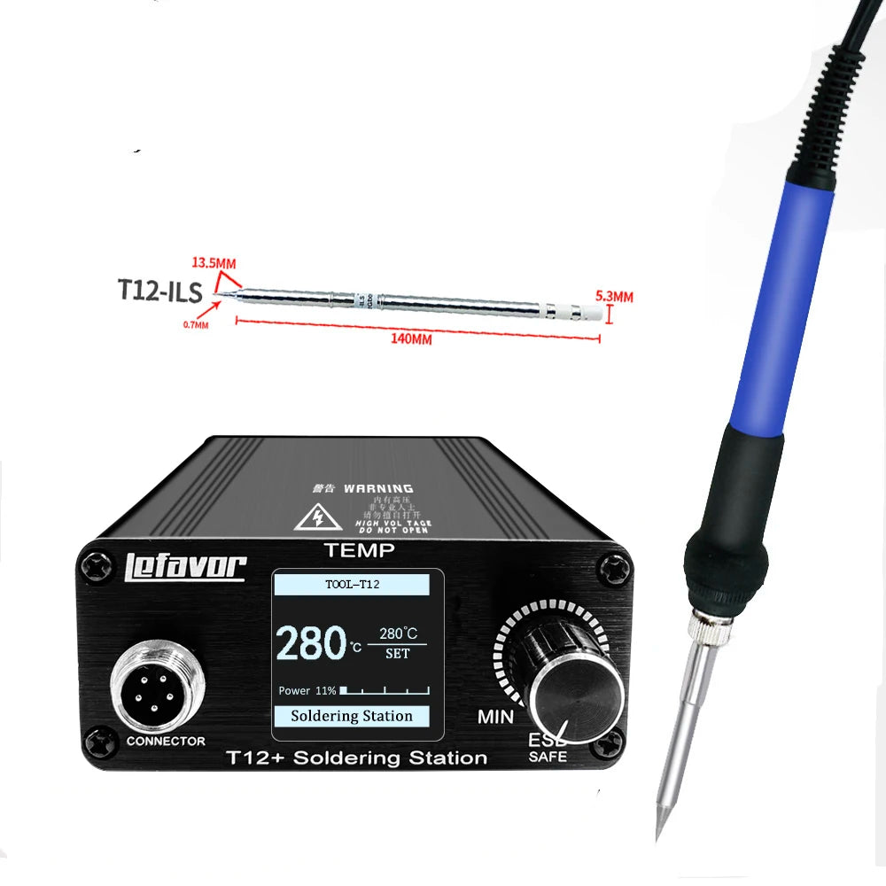 T12 75W Digital Soldering Iron Station – Adjustable Temperature Control, Welding & Rework Microcontroller Tool