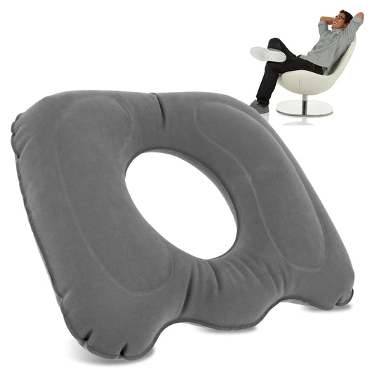Inflatable Donut Seat Cushion for Hemorrhoids | Adjustable Lightweight Leakproof Massage Pillow