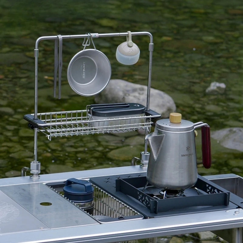 Portable Stainless Steel Light Pole Bracket — Outdoor IGT Table Supply and Desktop Mount Camping Table Accessory