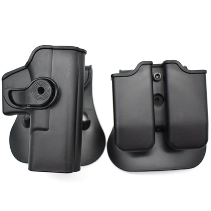 Left Hand Gun Holster – IMI Glock Pistol Case for Gen 1-4 Glock 17, Waist Holster with 9mm Mag Pouch, Hunting Accessories