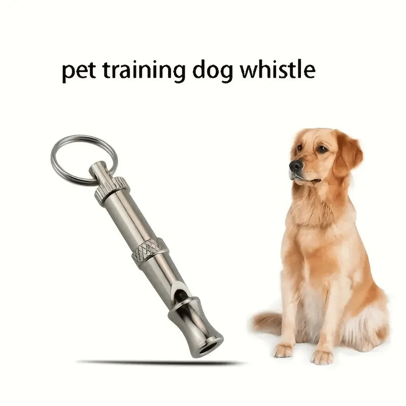 1/2 Pcs Dog Whistle to Stop Barking - Adjustable Sound Pitch with Keychain - Professional Recall Tool for Pet, Puppy, Cat, Dog