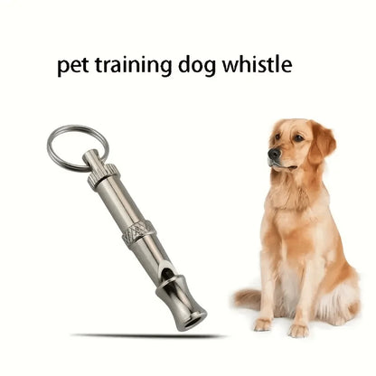 1/2 Pcs Dog Whistle to Stop Barking - Adjustable Sound Pitch with Keychain - Professional Recall Tool for Pet, Puppy, Cat, Dog