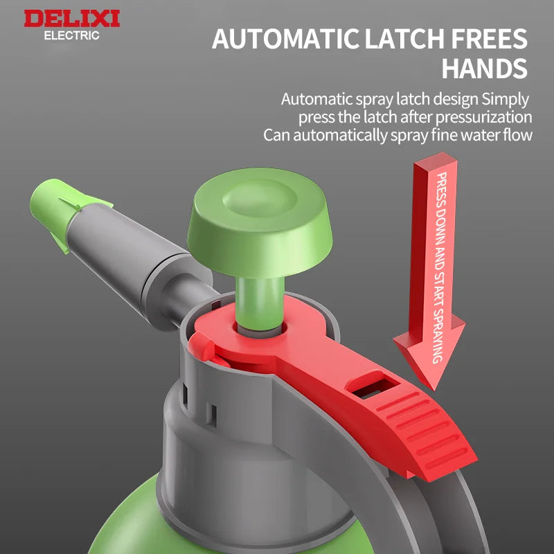 DELIXI ELECTRIC 2L Hand Pump Sprayer – Multi-Purpose Garden Sprayer with Adjustable Nozzle & Safety Valve