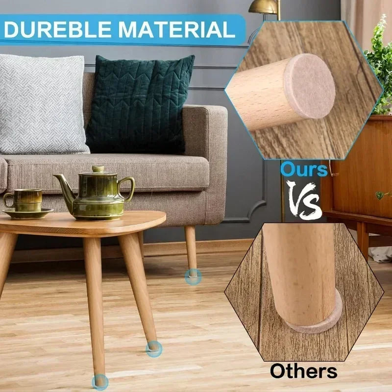 Self-Adhesive Felt Chair Leg Pads – Non-Slip Furniture Protectors for Hardwood Floors, Anti-Scratch Table & Chair Bottom Covers