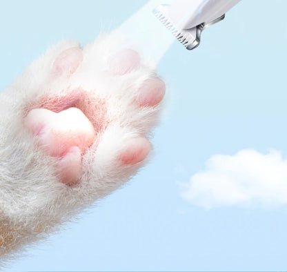 Type-C Dog Paw Trimmer - Waterproof Pet Hair Clippers with LED Light & Display, 18mm Wide Blade Grooming Tool
