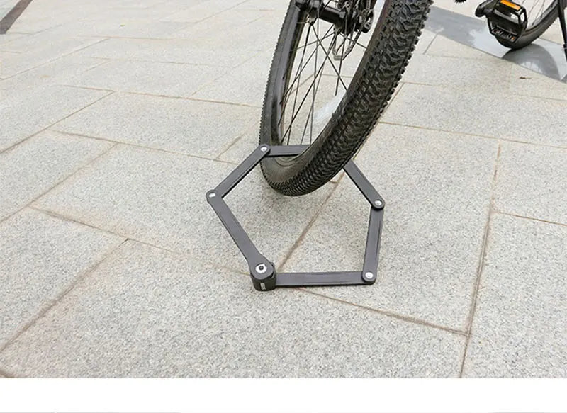 Folding Bicycle Chain Lock – Portable Anti-Theft E-Bike Cable Padlock, Compact Safety Lock for Bikes