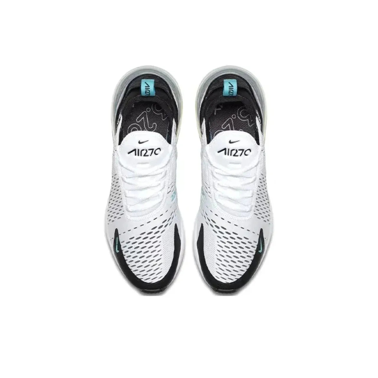 Nike Air Max 270 Running Shoes – Mesh, Shock Absorption, Non-Slip, Abrasion Resistant, Unisex Black & White Low Top
