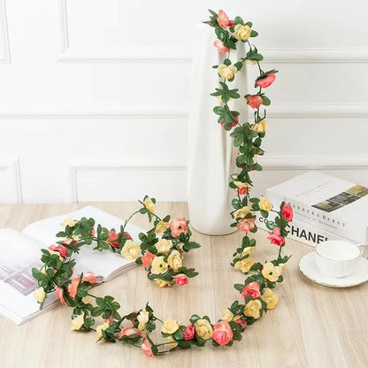 250CM Artificial Rose Flower Vine — Wedding, Home, Garden, Christmas & DIY Decoration Arch