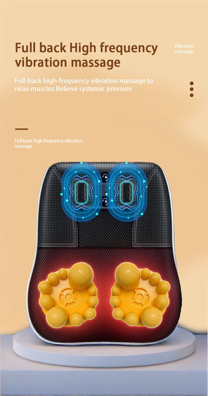 Manufacturer Direct Electric Shiatsu Neck & Head Massager Pillow with Heating and Vibration – Cervical Traction Car Back Massager