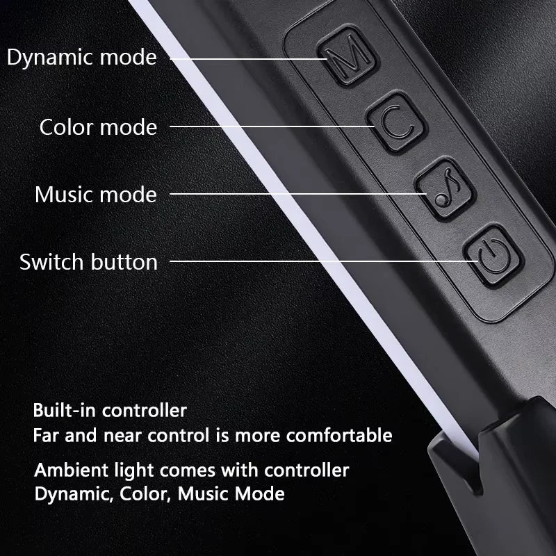 USB RGB LED Light Bar – Color-Changing TV Backlight with Remote, Music Rhythm Ambient Strip, Symphony Atmosphere Lamp Decor