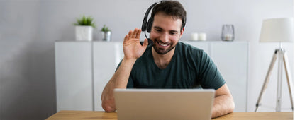 Bluetooth V5.3 Wireless Headset – Truck Driver & Office Hands-Free Call Headphones with Microphone