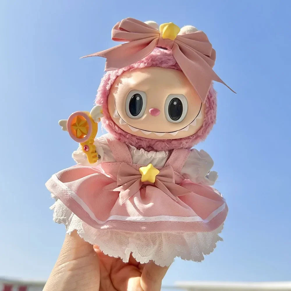 17cm Mini Labubu Doll Clothes — Korea V1 V2 Idol Outfit with Pit Strip ...