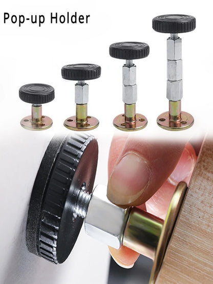 Adjustable Threaded Bed Shock Mount | Furniture & Cabinet Stabilizers | Self-Adhesive Headboard Stoppers