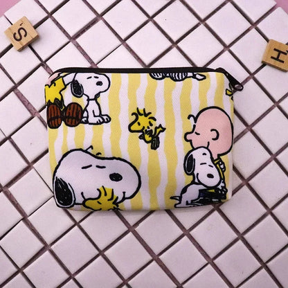 Snoopy Print Mini Coin Purse – Cute Wallet & Card Holder for Women, Girls & Kids, Small Cosmetic & ID Bag
