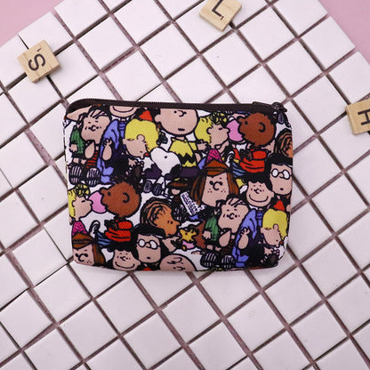 Snoopy Print Mini Coin Purse – Cute Wallet & Card Holder for Women, Girls & Kids, Small Cosmetic & ID Bag