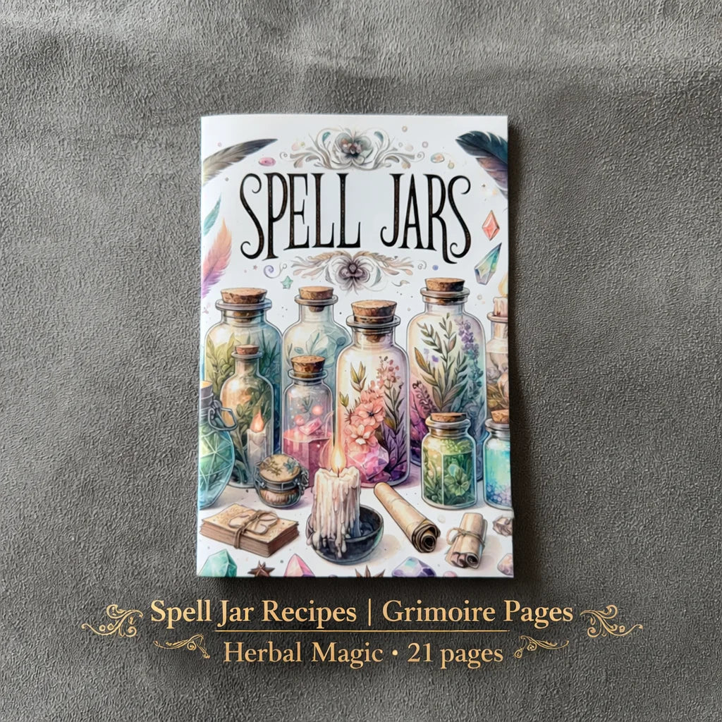 77-Page Witchcraft Grimoire Book of Shadows – Moon Phases, Herbal Lore & Spells Gothic Dark Academia Witch Journal Kit