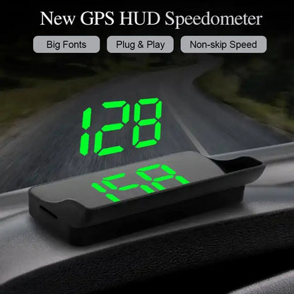 Car Head-Up HD Display GPS Speedometer – Digital HUD Windshield Projector for All Cars, Auto Electronics Accessory