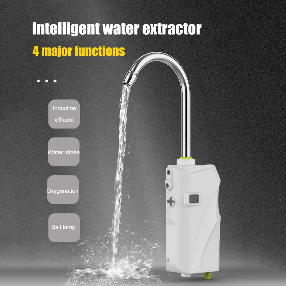 3-in-1 Hand-Washing Fishing Gear - Portable Intelligent Sensor Water Oxygen Air Pump, 2600mAh with Auto Induction LED Light for Fishing