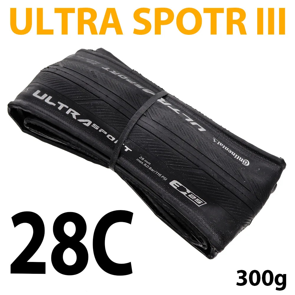 Continental Ultra Sport III Road Bike Tire – 700x25/28/30C Foldable Racing Tyre for Grand Sport & Prix