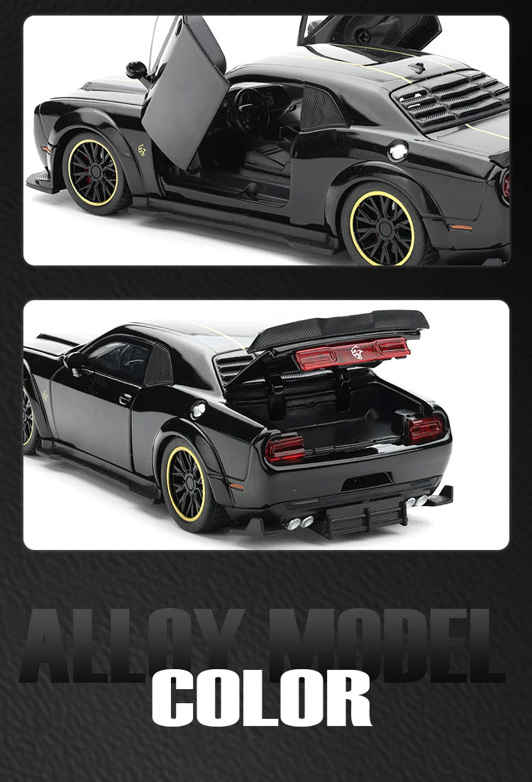 1:32 Dodge Challenger SRT Hellcat Redeye Diecast Model – V8 Alloy Metal American Muscle Sports Car Collectible