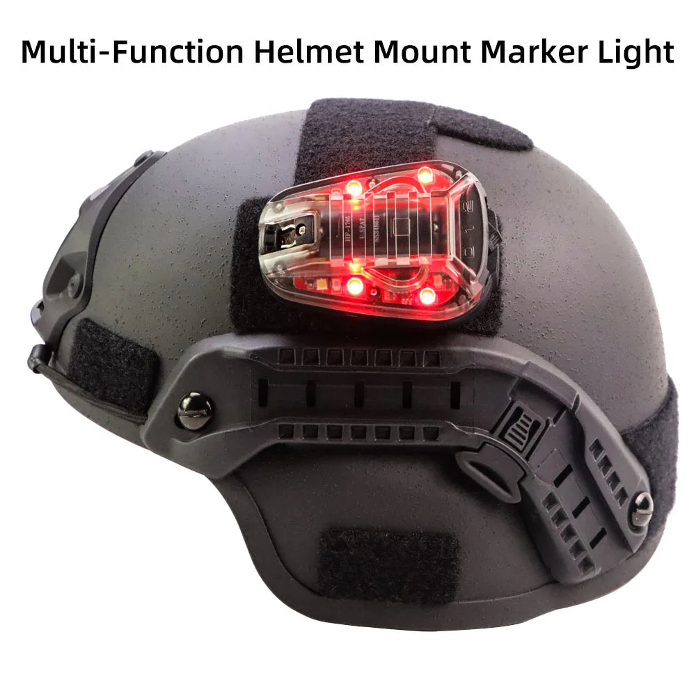 BOOIU Tactical Helmet Light – LED IR/Strobe IFF Signal Flashlight for Outdoor Sports and Survival