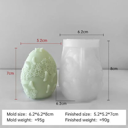 3D Creative Easter Egg Silicone Mold – DIY Flower & Butterfly Egg for Aroma Candles, Plaster Ornaments, and Easter Decor Crafts