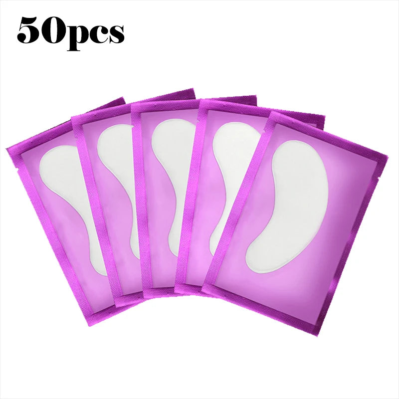 50PCS Hydrogel Eyelash Patches – Moisturizing Eye Pads for Grafting & Isolation