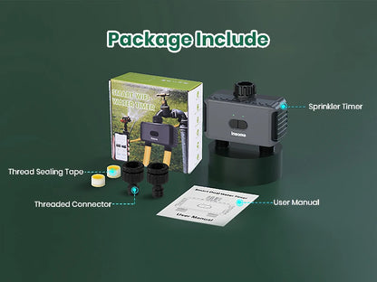 Zigbee/WiFi Automatic Water Timer – Dual Hose Garden Irrigation System, Sprinkler Programmer, Alexa Support