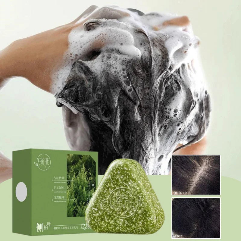 Natural Herbal Usman Grass Shampoo Soap – Handmade Hair Care for Nourishing, Oil Control & Refreshing Soft Hair