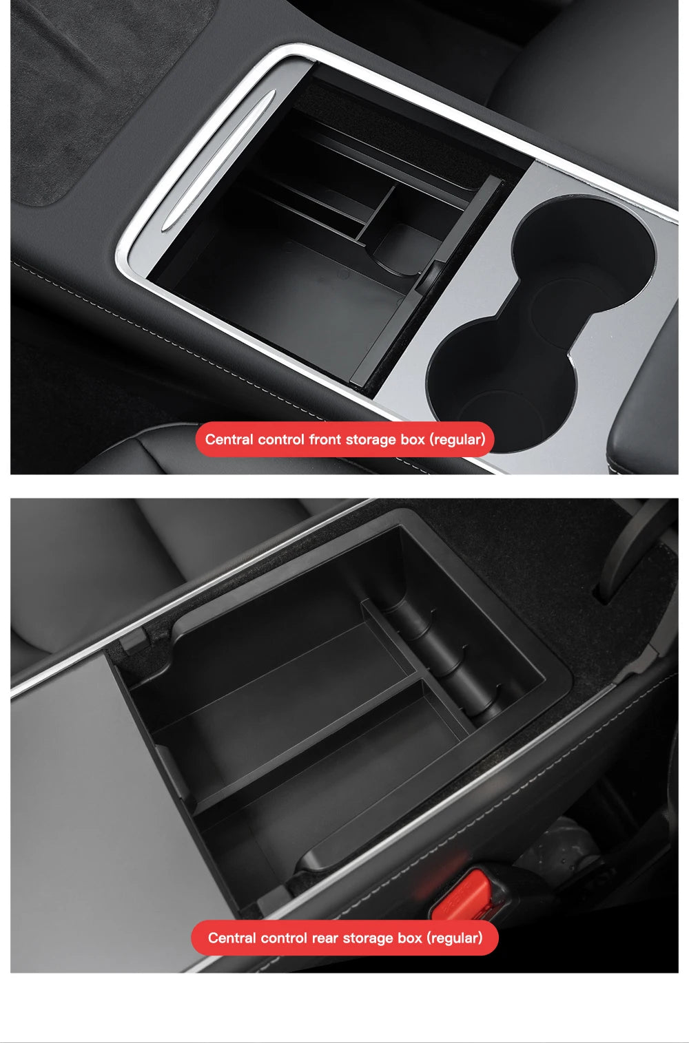 YZ Storage Box for Tesla Model 3 & Model Y – Center Armrest Hidden Box & Cup Holder Organizer, 2023-2022 Car Accessories