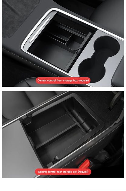 YZ Storage Box for Tesla Model 3 & Model Y – Center Armrest Hidden Box & Cup Holder Organizer, 2023-2022 Car Accessories