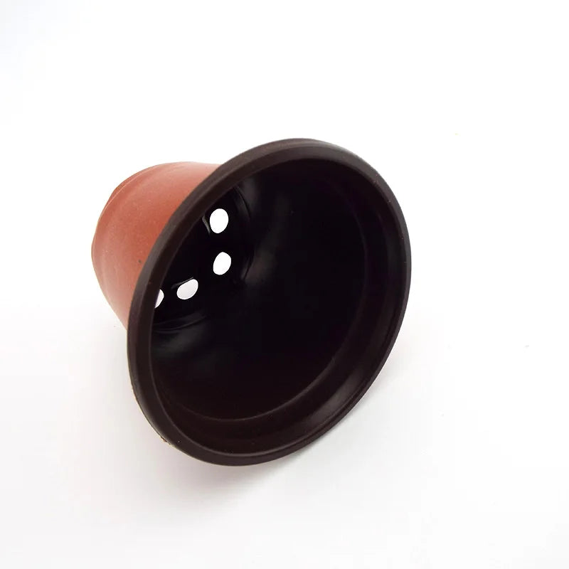 Plastic Flower Pot Grow Box with Fall-Resistant Tray – Nursery & Transplant Pots for Home Garden Plants