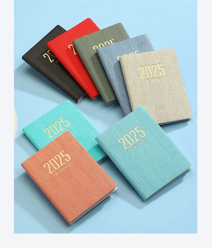 2025 A7 Pocket Planner – 365 Day PU Cover Notebook, Daily & Weekly Calendar, Office & School Agenda