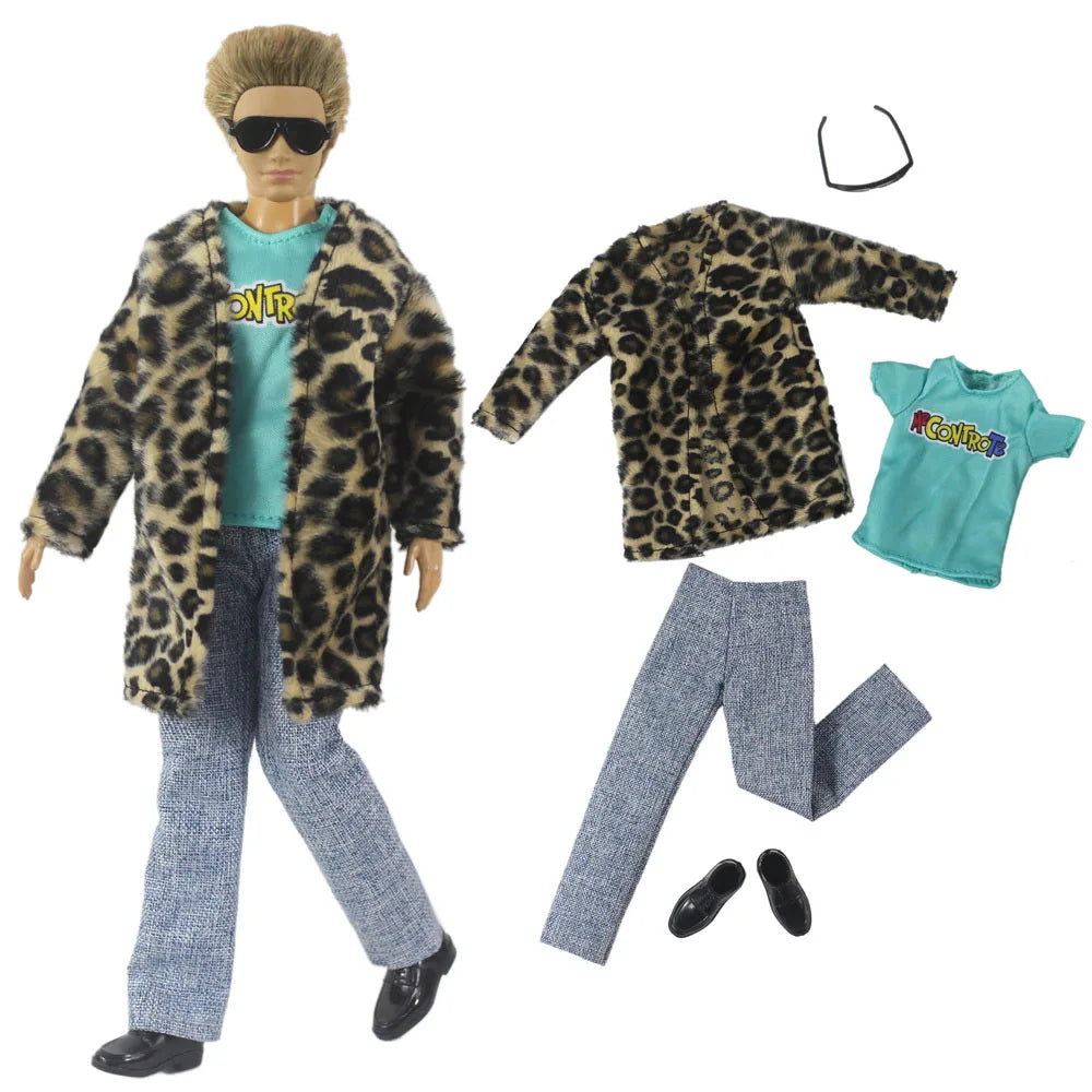 1 Set 12" Ken Doll Clothes — Leather Outfit with Multiple Styles to Choose From