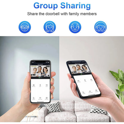 1080P Wireless Video Doorbell — WiFi Smart Doorbell with Tuya, Night Vision, Motion Detection & Two-Way Intercom for Home