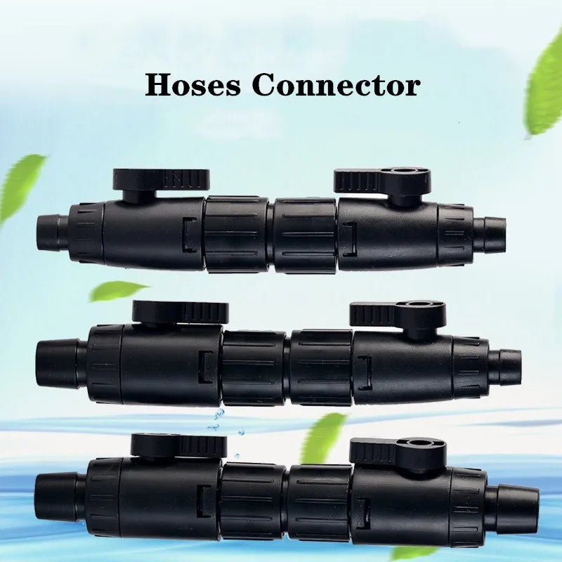 12mm/16mm Double Tap Quick Release Aquarium Valve — No-Leak Water Flow Control & Filter Connector