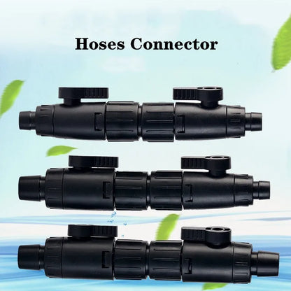 12mm/16mm Double Tap Quick Release Aquarium Valve — No-Leak Water Flow Control & Filter Connector
