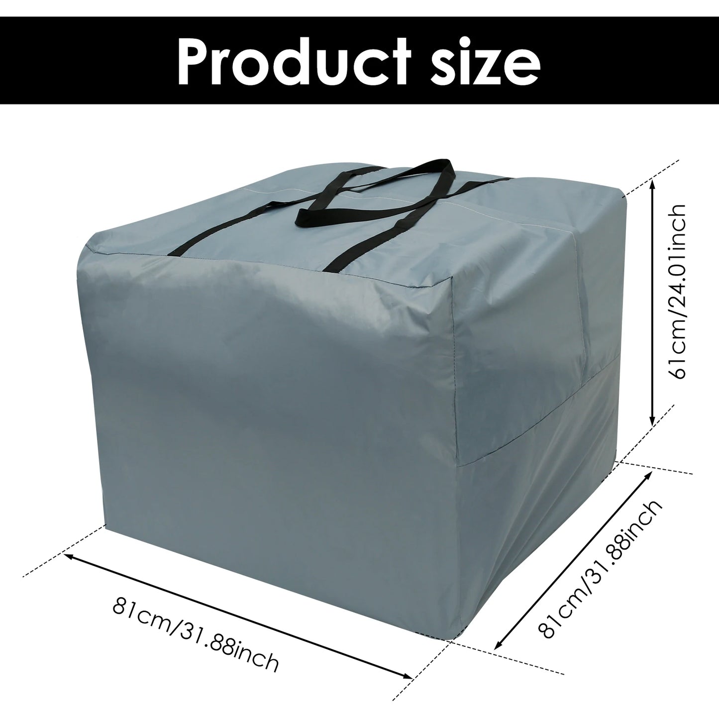 Large Cushion Storage Bag with Handles – Waterproof Dustproof Outdoor Furniture Cover