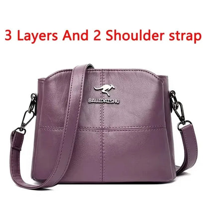 Luxury Women’s Leather Handbag – Large Capacity Shoulder & Crossbody Designer Bag