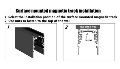 LED Magnetic Track Light Grille, Modern Embedded Flexible Linear Flood Lamp, DC48V Ceiling Spotlight for Indoor Living