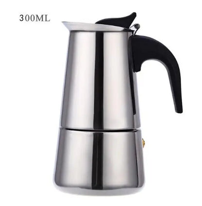 2/4/6/9 Cup Stainless Steel Moka Coffee Maker — Stovetop Espresso, Mocha & Latte Pot for Kitchen WF1111