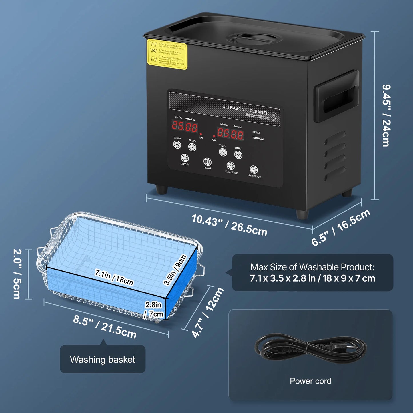 SucceBuy Ultrasonic Cleaner – 2L to 15L Portable Dishwasher with Timer for Home Use