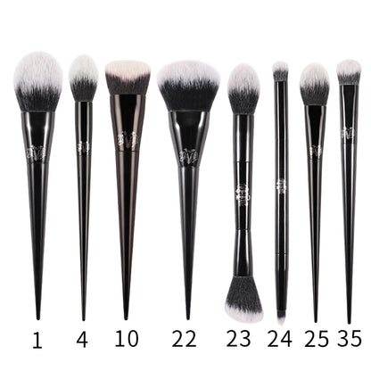Kat Von D Makeup Brush Set – KVD Foundation, Blush, Highlight, Concealer, Powder & Eyeshadow Brushes Kit